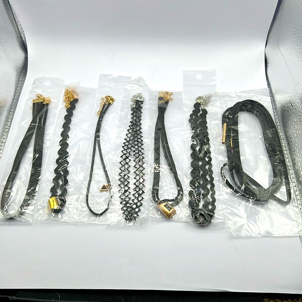 NWOT set of black chokers